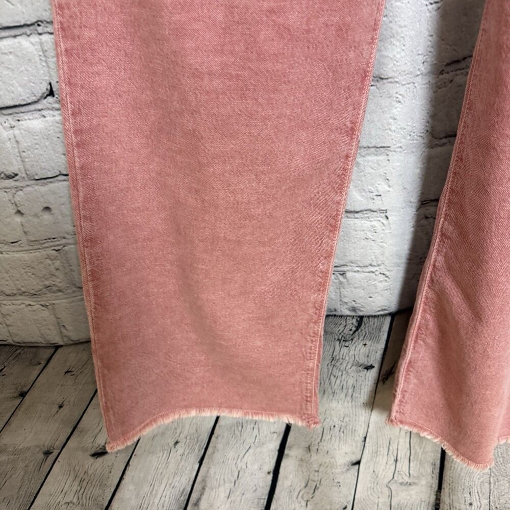 ba&sh Dova Denim Jumpsuit Washed Rose Pink Front Zipper Patch Pocket Women US 8 - Picture 9 of 16